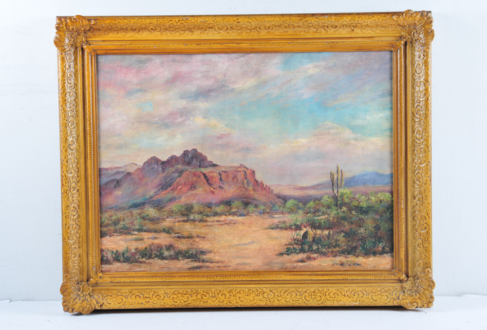 Western Desert Oil Painting on Canvas