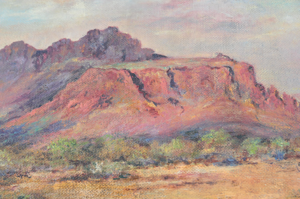 Western Desert Oil Painting on Canvas