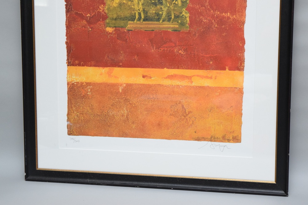 Signed Limited Edition Lithograph "The Thoroughbred Horse" by Marjorie Guyon as Part of Her Keeneland Series