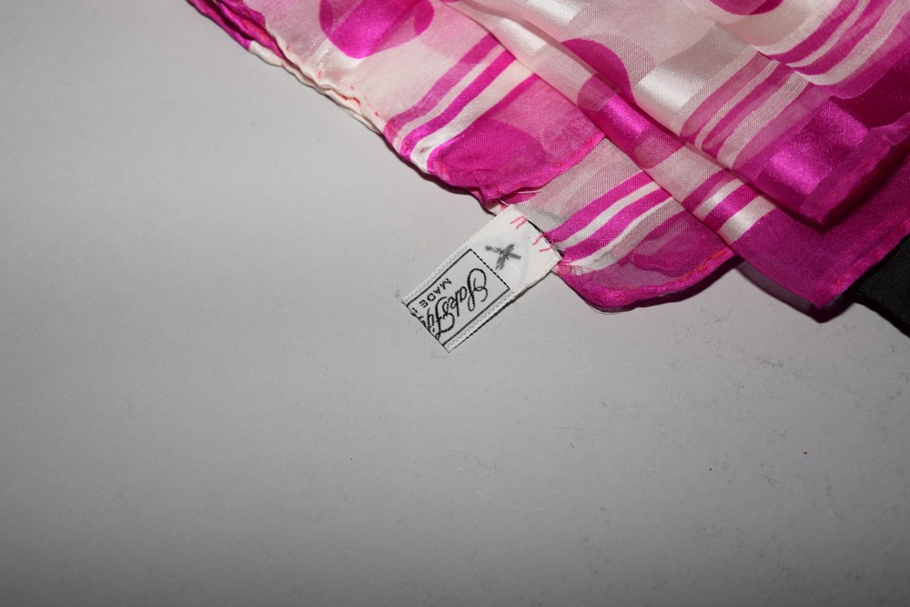 Vintage Scarves and Beaded Clutch, Including Signed Nicole Miller