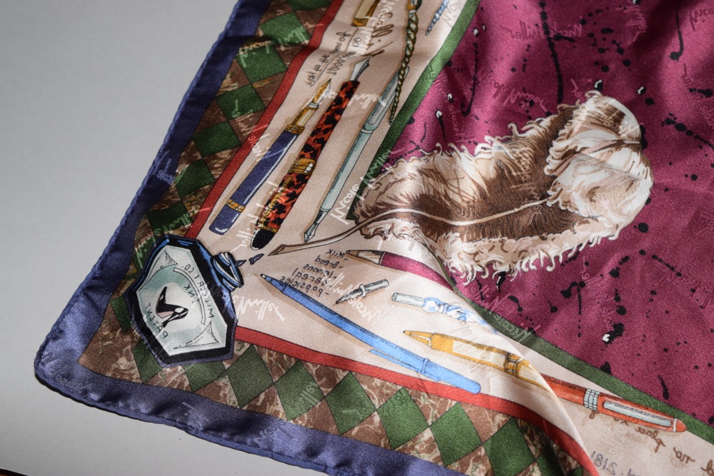 Vintage Scarves and Beaded Clutch, Including Signed Nicole Miller