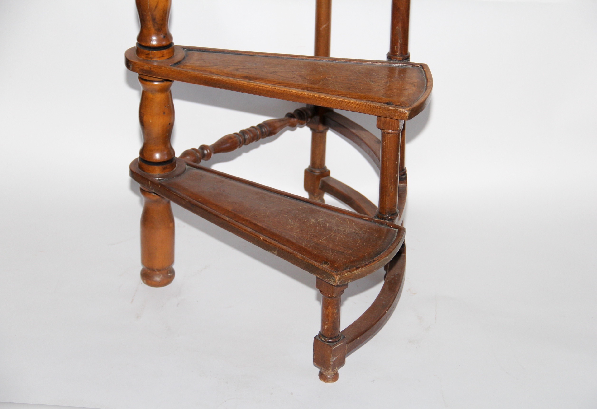 Wooden Spiral Staircase Plant Stand