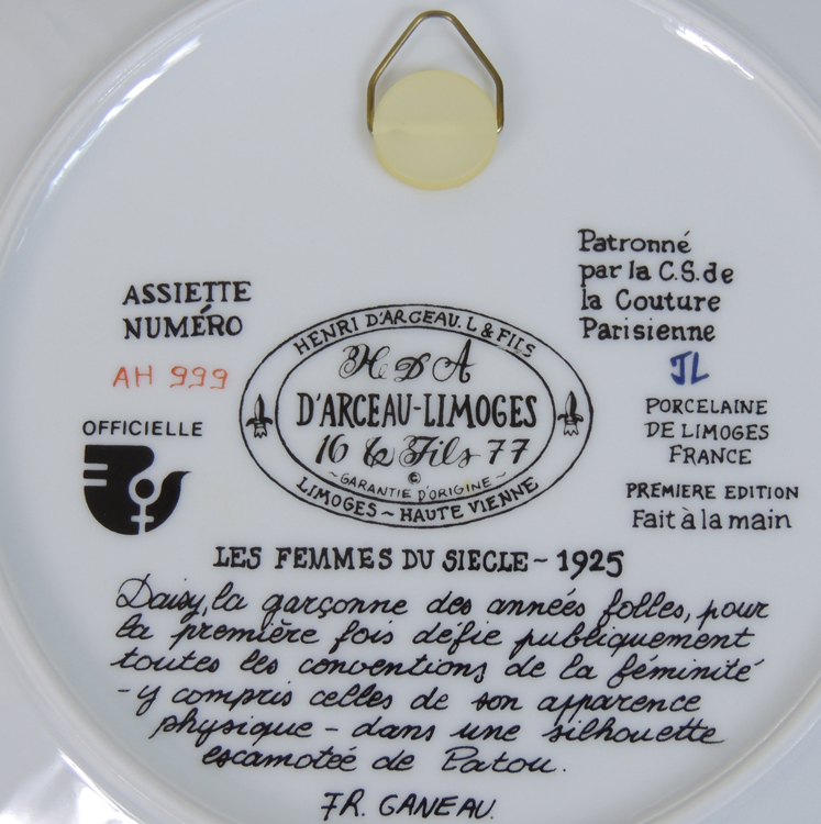 D'Arceau Limoges Complete Set of "Women of the Century" Collector Plates