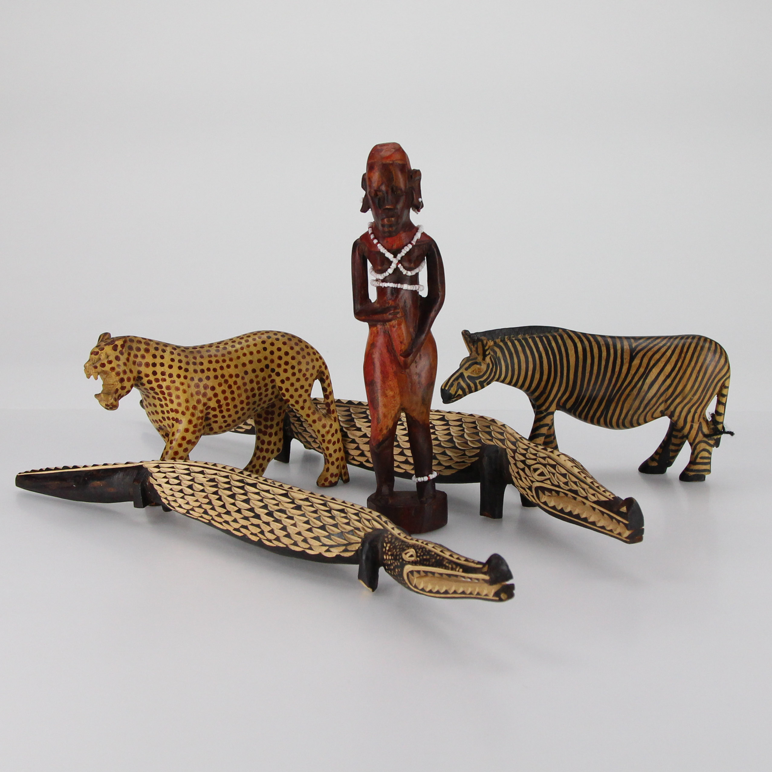 Hand Carved East-African Style Figures