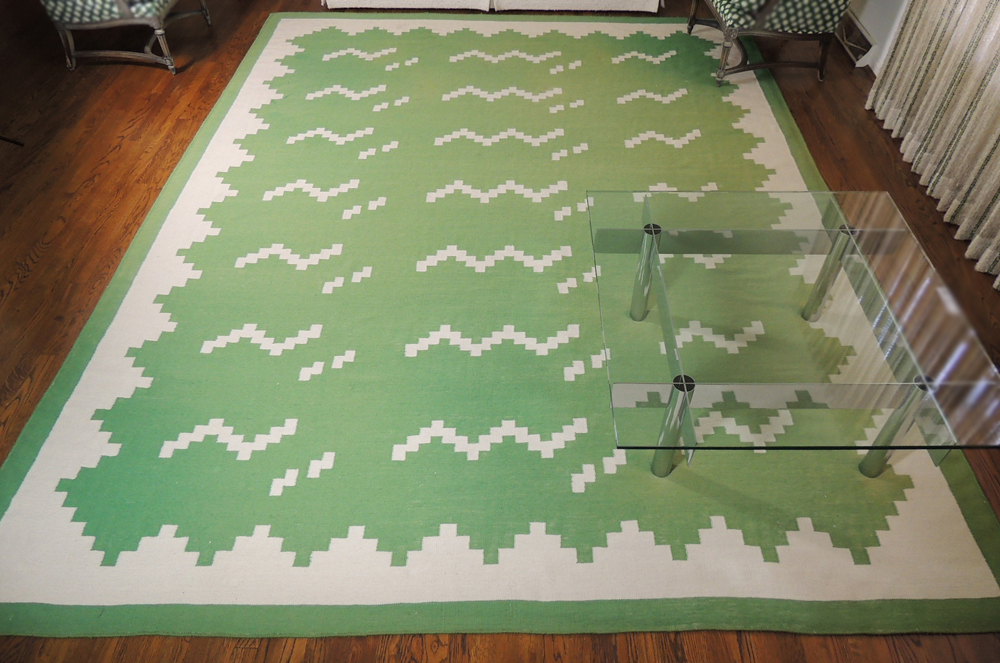 Flat Weave Wool Dhurrie Area Rug