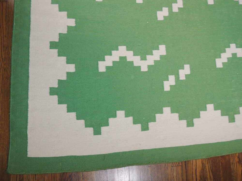 Flat Weave Wool Dhurrie Area Rug