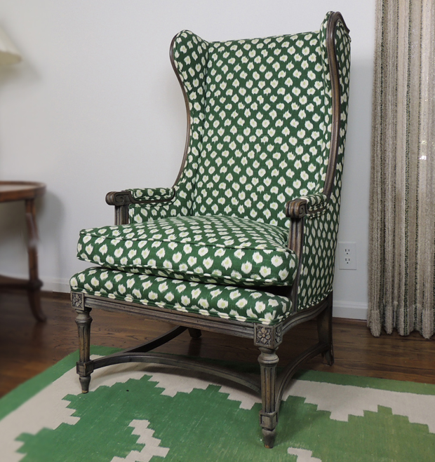 Upholstered Wingback Chair by Baker Furniture