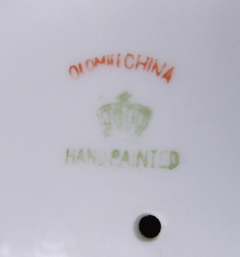 Vintage Isco Hand Painted Coaster Set with Signed Hand Painted Serving Dish