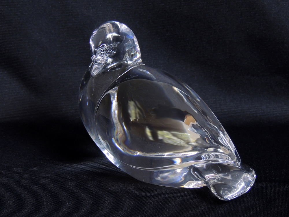 Val-Saint-Lambert Signed DeSousa Crystal Dove Figurine