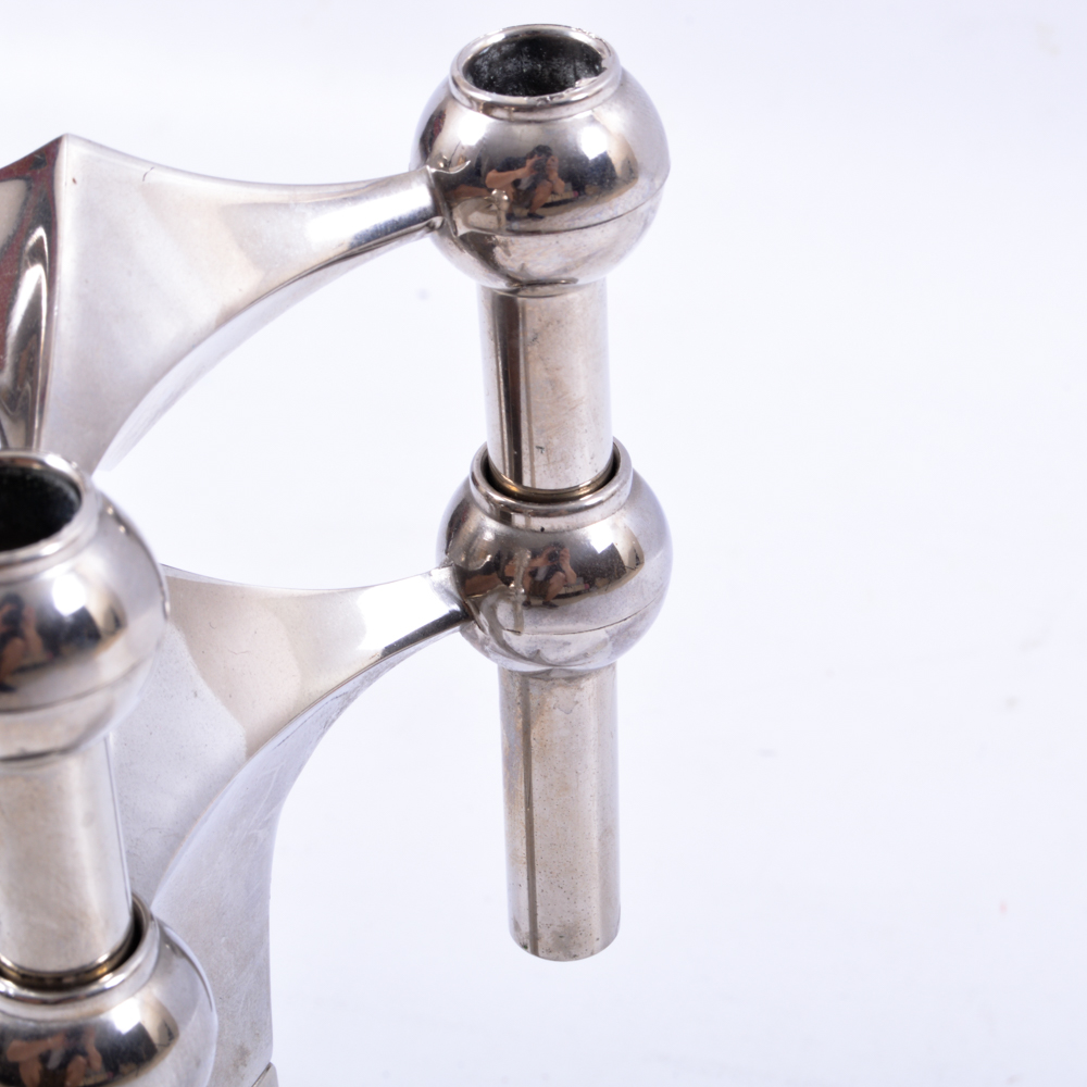 Dansk Silver Plated Paperweight and Candlestick