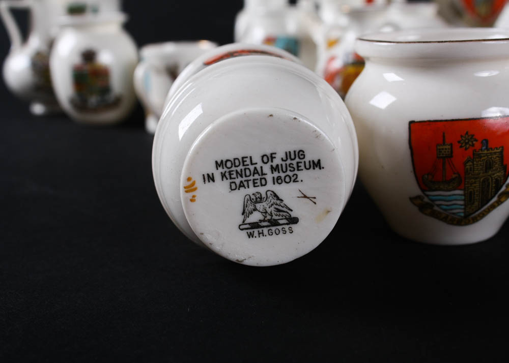 W.H. Goss Crested China Miniatures