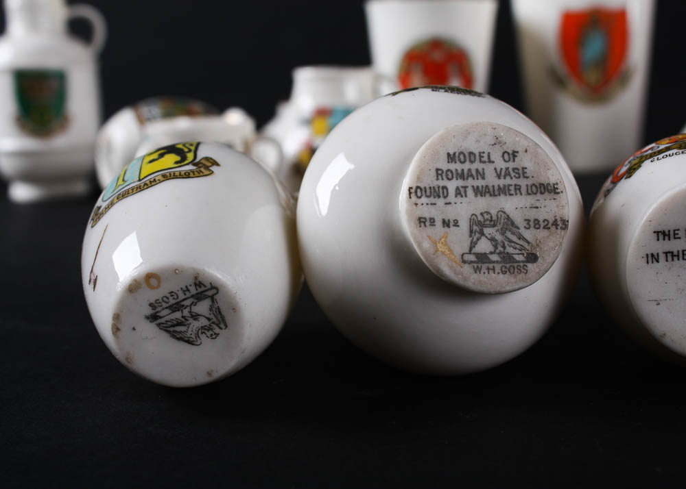 W.H. Goss Crested China Miniatures