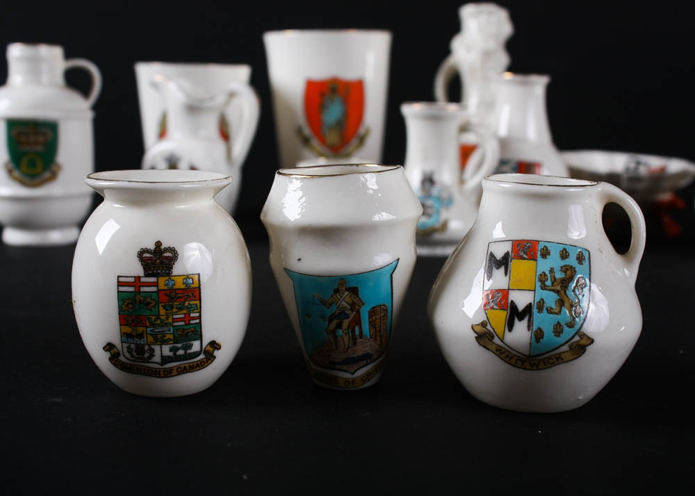 W.H. Goss Crested China Miniatures