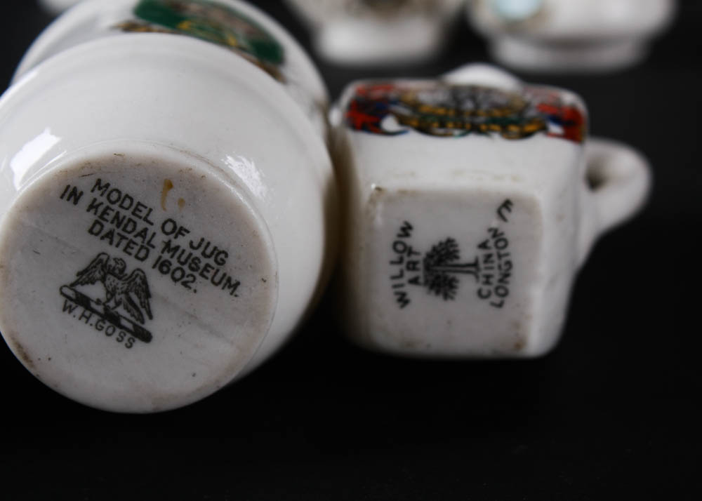 W.H. Goss Crested China Miniatures