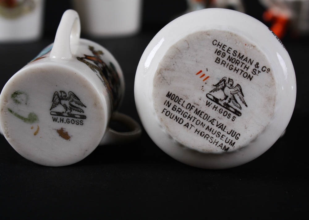 W.H. Goss Crested China Miniatures