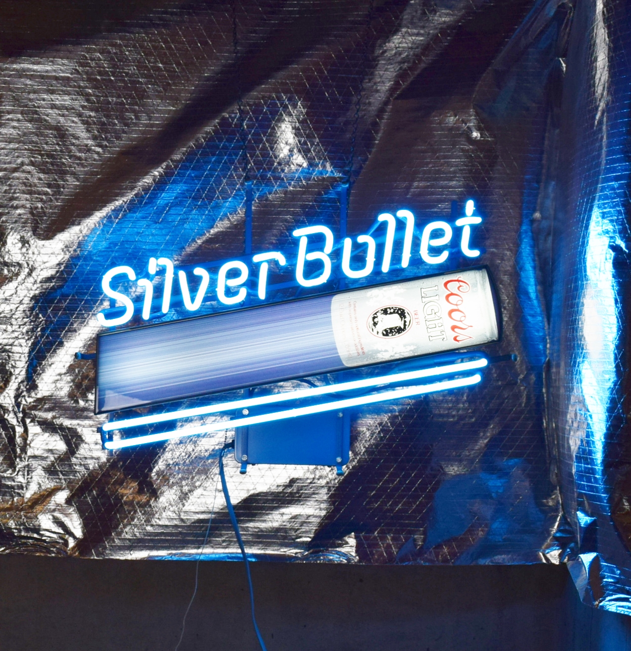 Silver Bullet Coors Light Neon Sign