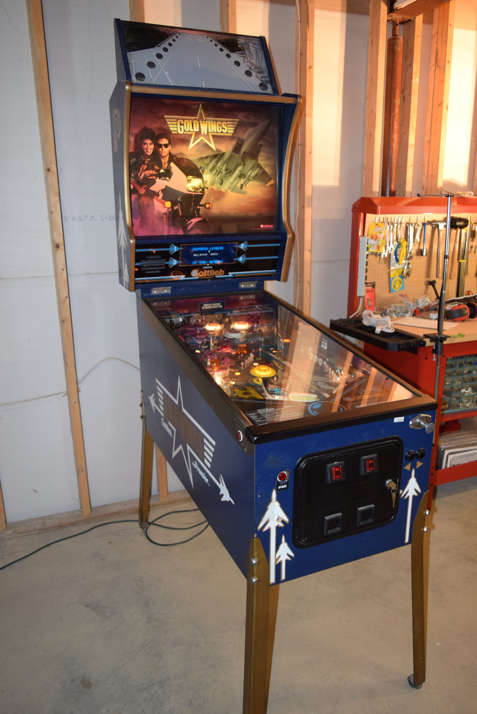 Vintage Gottlieb "Gold Wings" Pinball Machine
