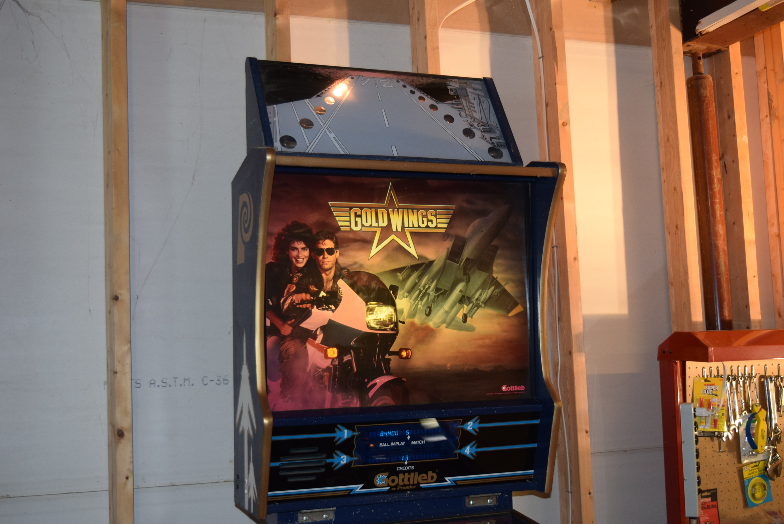 Vintage Gottlieb "Gold Wings" Pinball Machine