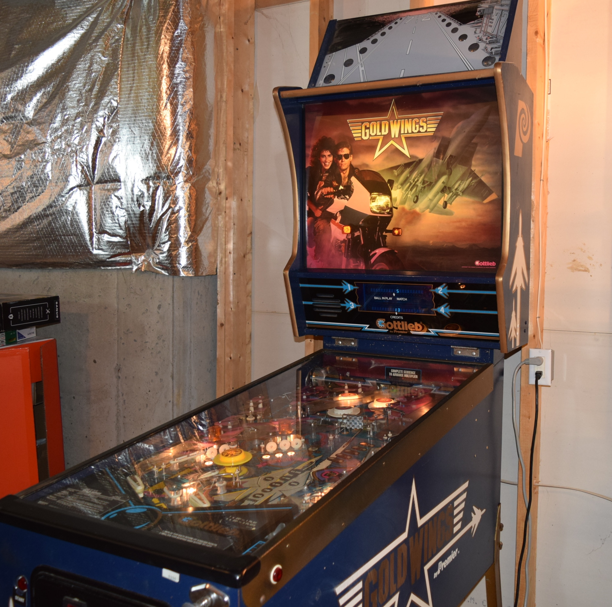 Vintage Gottlieb "Gold Wings" Pinball Machine