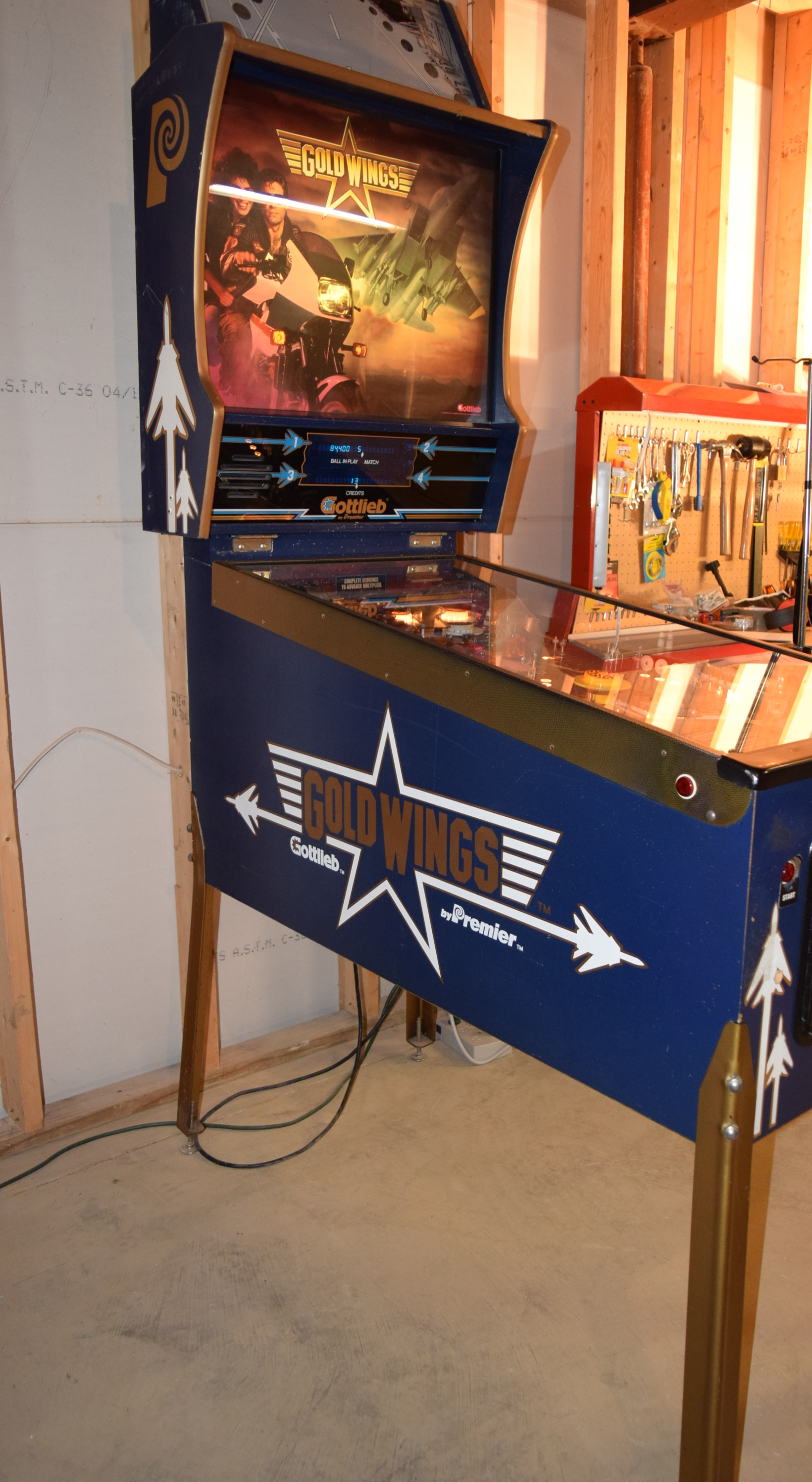 Vintage Gottlieb "Gold Wings" Pinball Machine