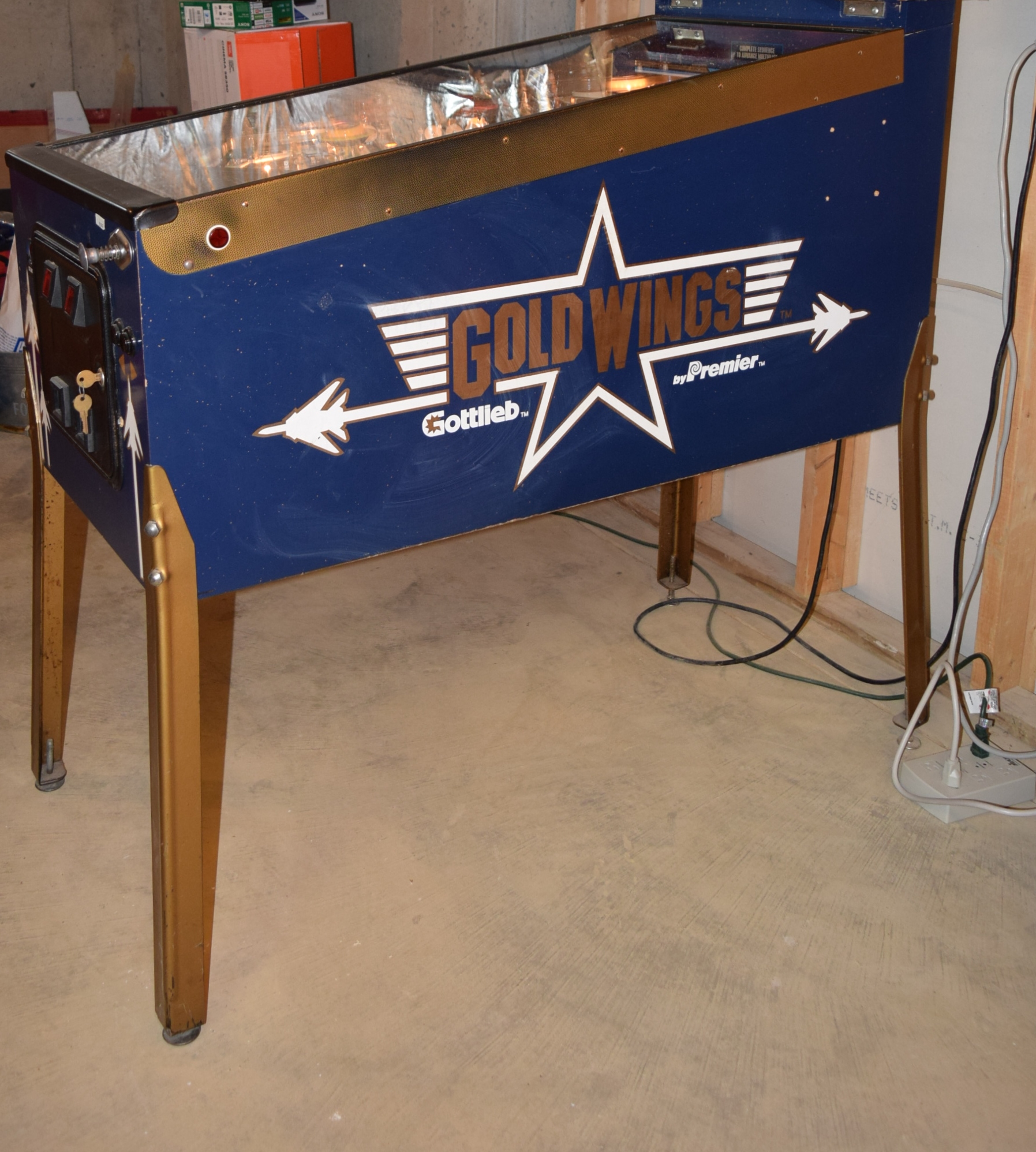 Vintage Gottlieb "Gold Wings" Pinball Machine