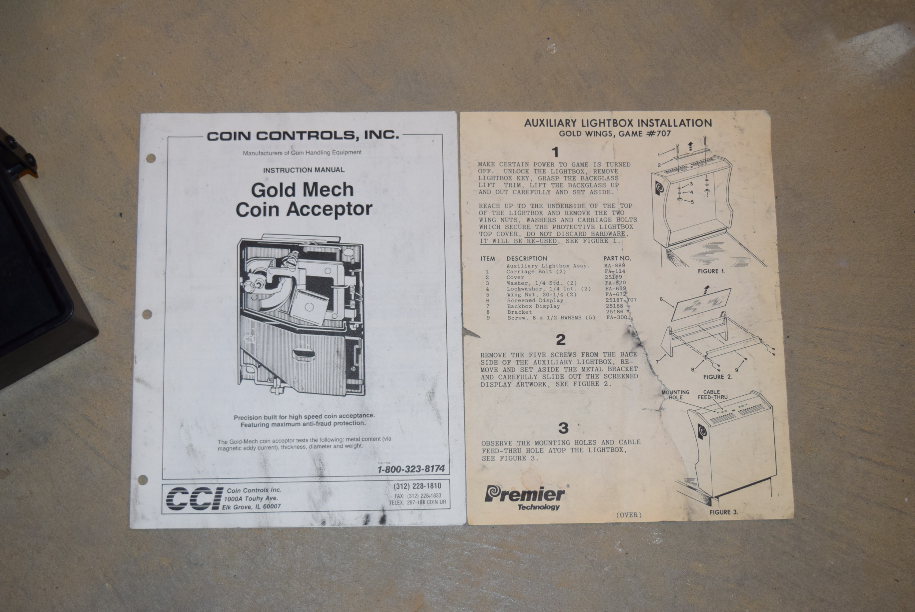 Vintage Gottlieb "Gold Wings" Pinball Machine