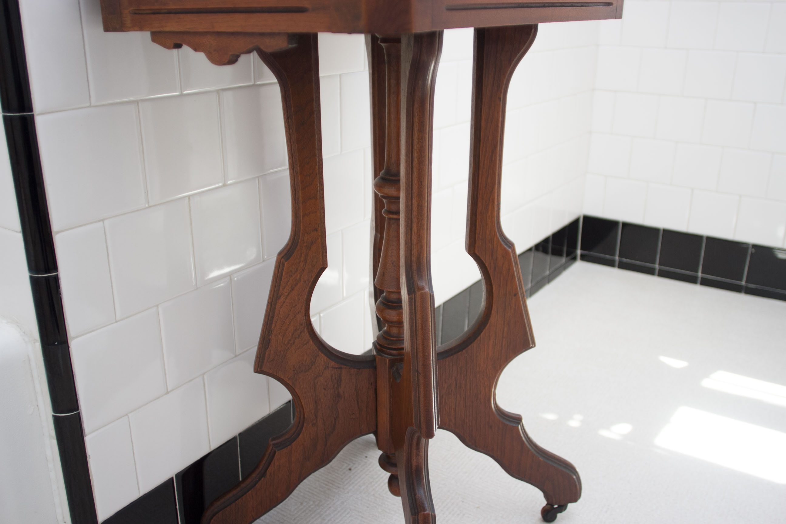 Victorian Marble Top Pedestal Table