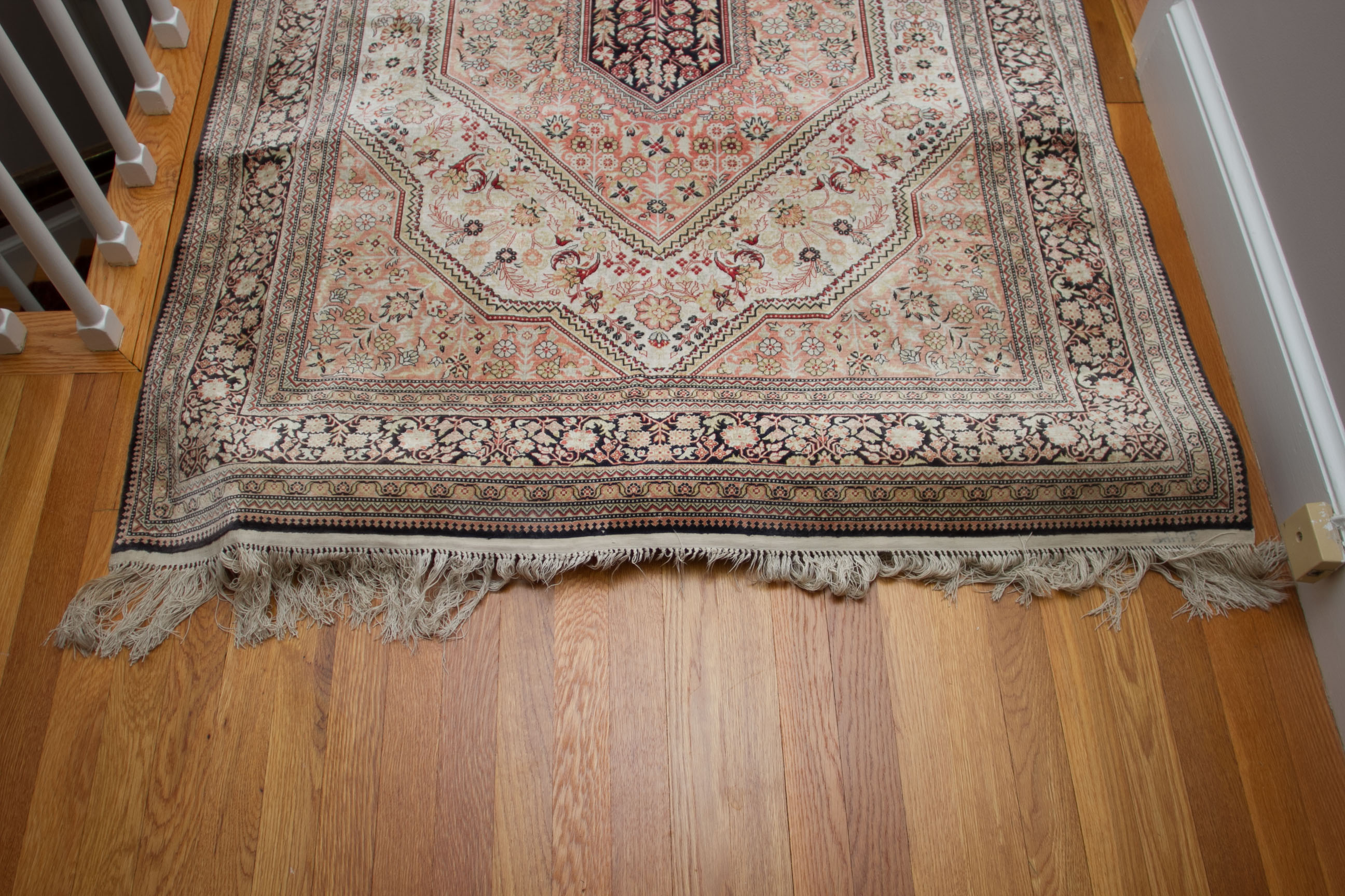 Hand-Knotted Kashmir Silk Rug