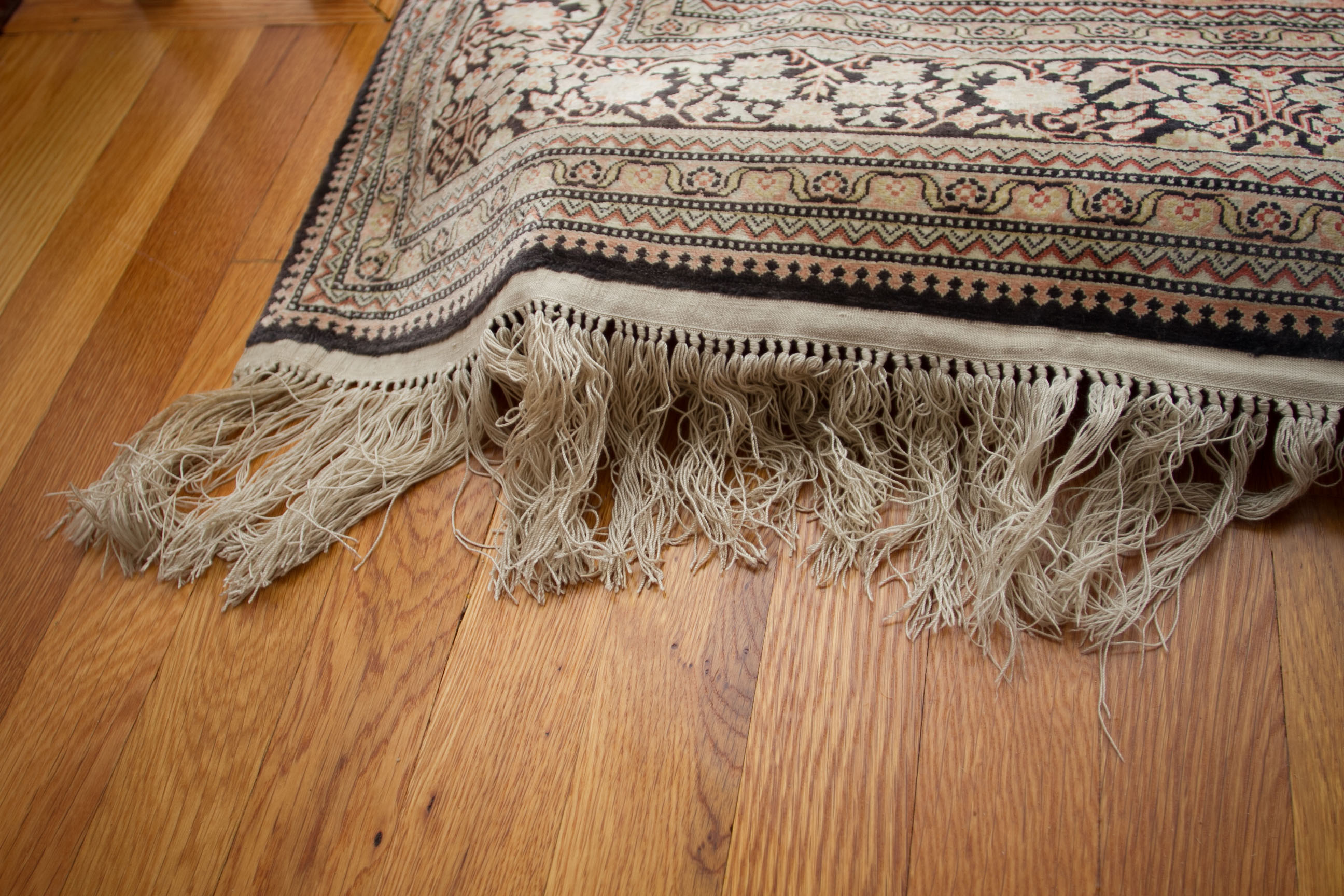 Hand-Knotted Kashmir Silk Rug