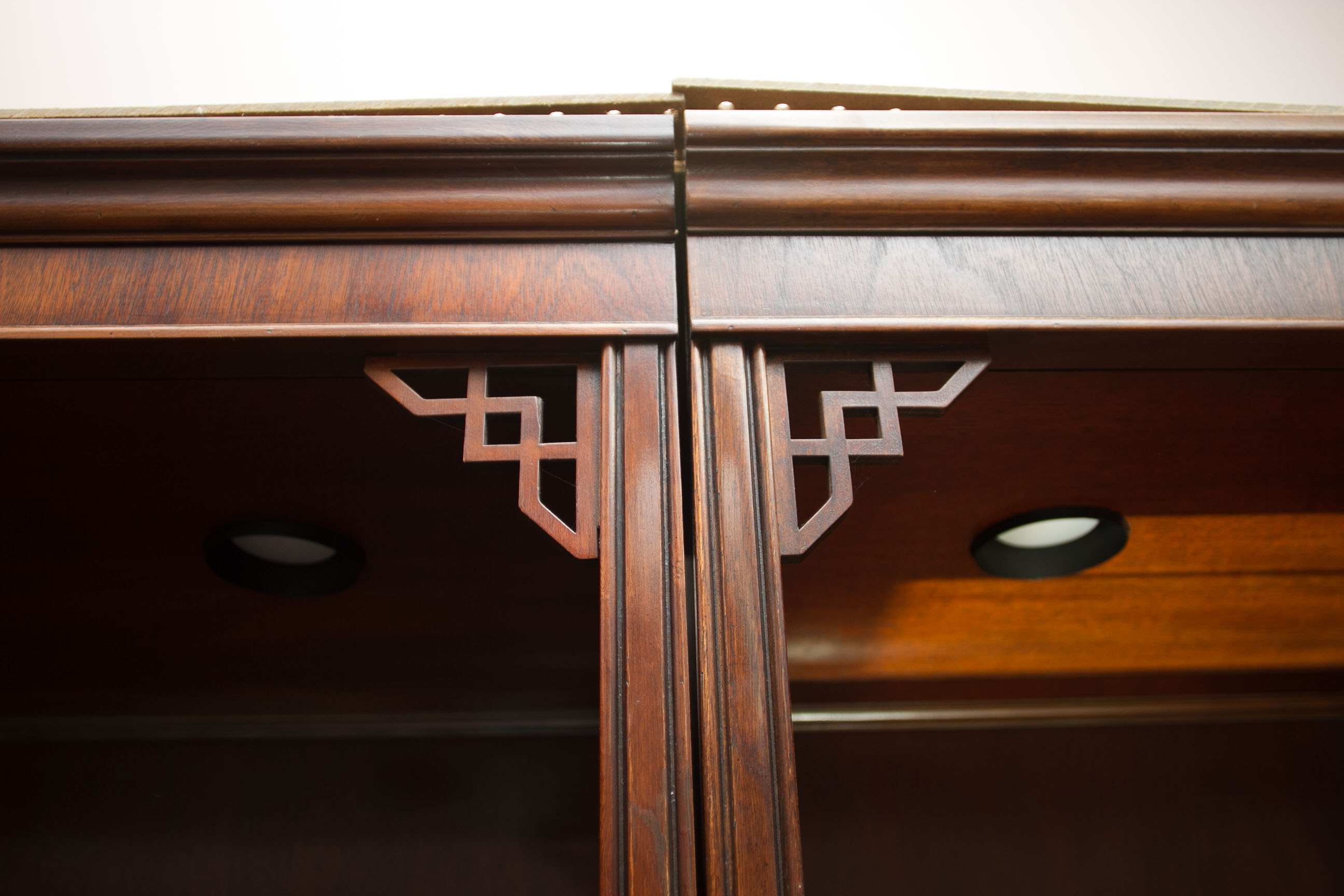 Drexel Heritage Chippendale Style Drop Front Wall Unit