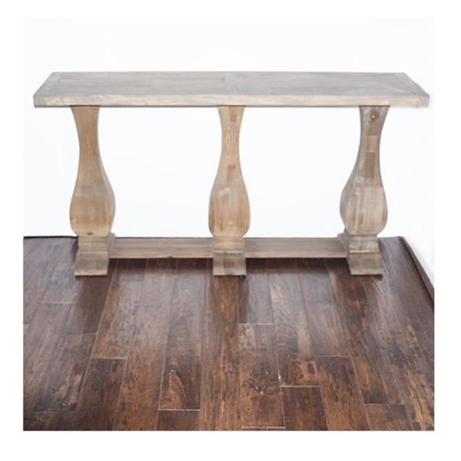 Reclaimed Wood Trestle Style Console/Sofa Table