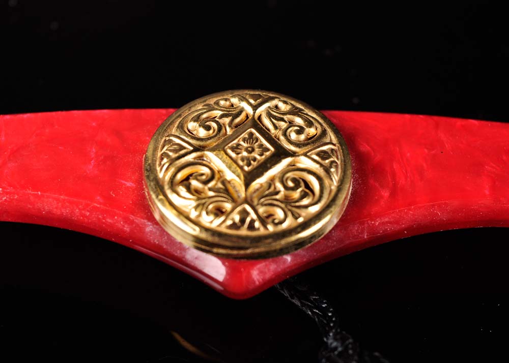 Vintage 1940's Era Red Bakelite Brooch