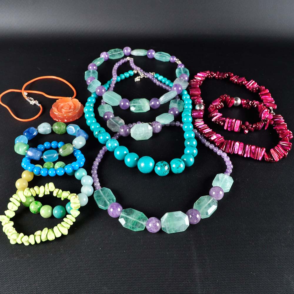 Generous Collection of Stone Jewelry