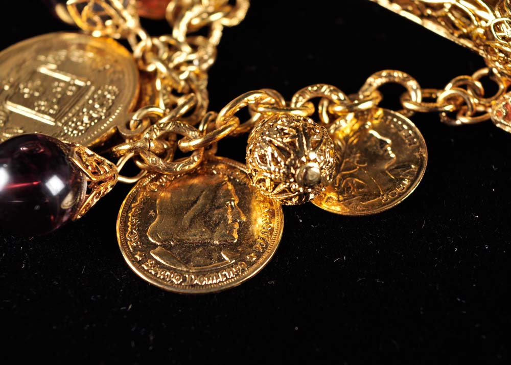 Vintage 1960's French Coin Brooch