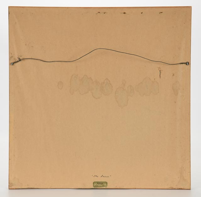 H. Bailey Signed Watercolor of Goat and Roosters