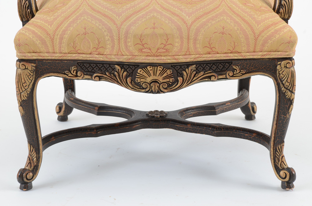 Louis XIV Style Carved Fauteuil Chair