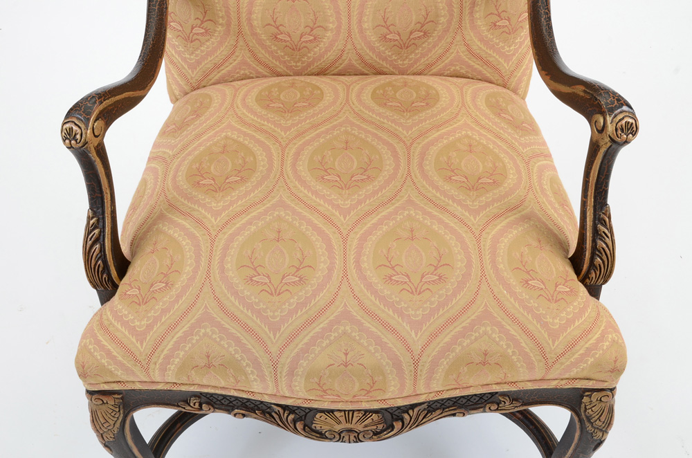 Louis XIV Style Carved Fauteuil Chair