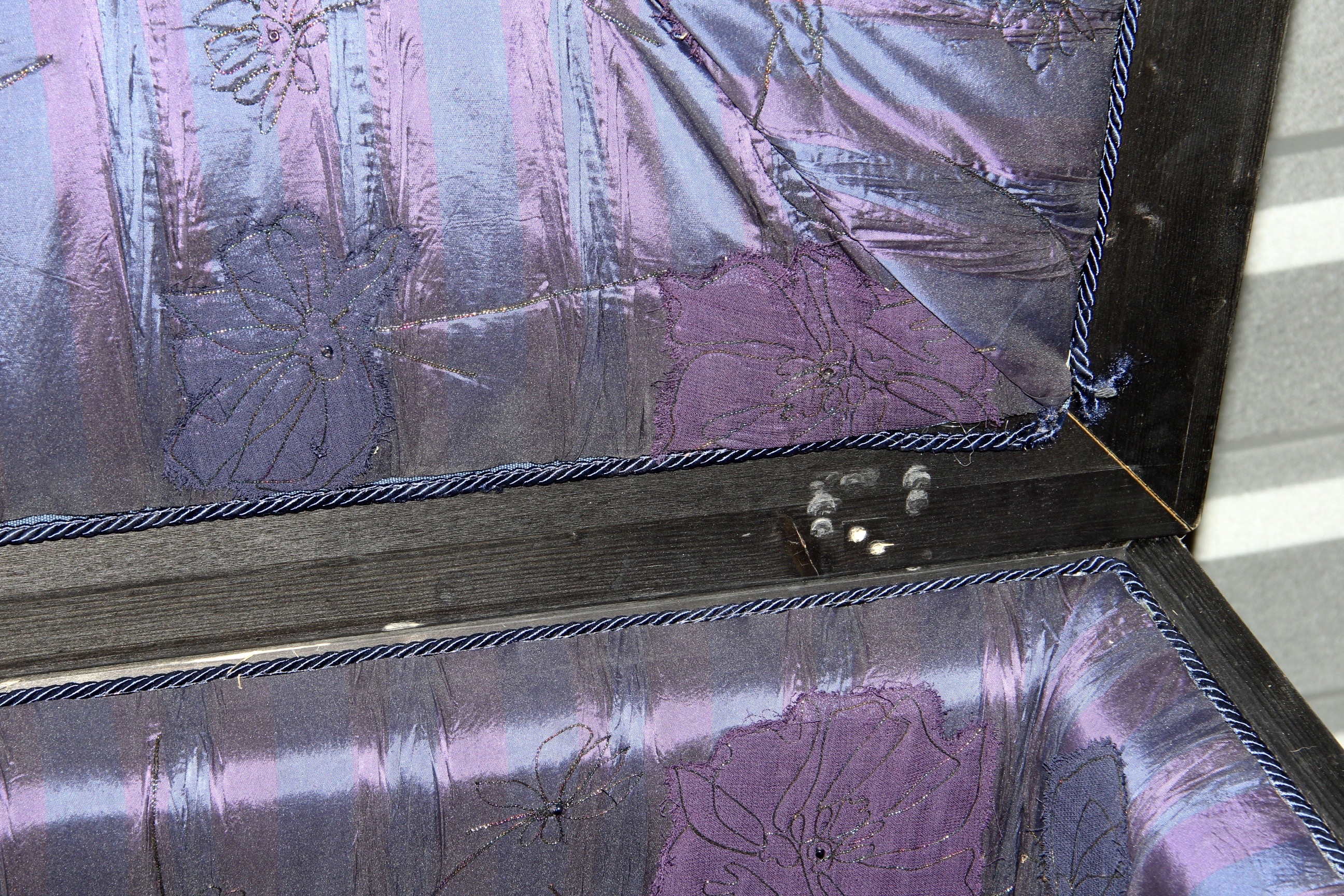 Dark Walnut Wood Finish Coffin