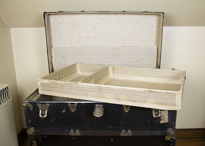 Two Antique Steamer Trunks