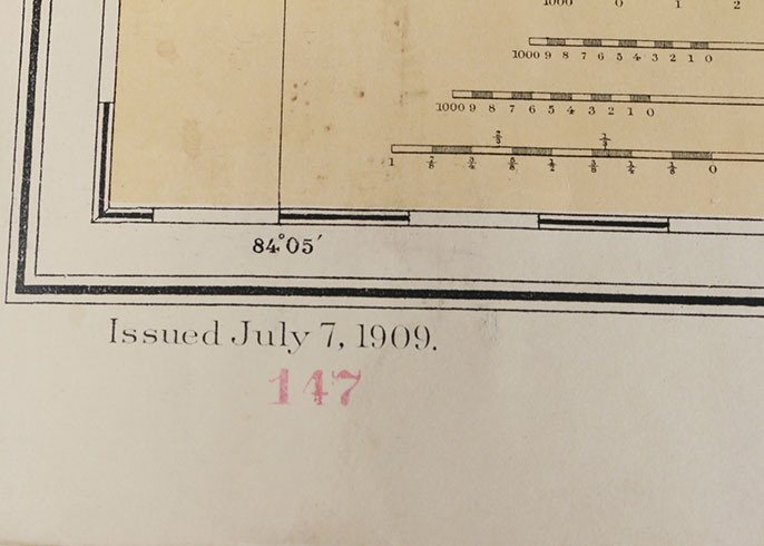 1909 Chart Map from War Department
