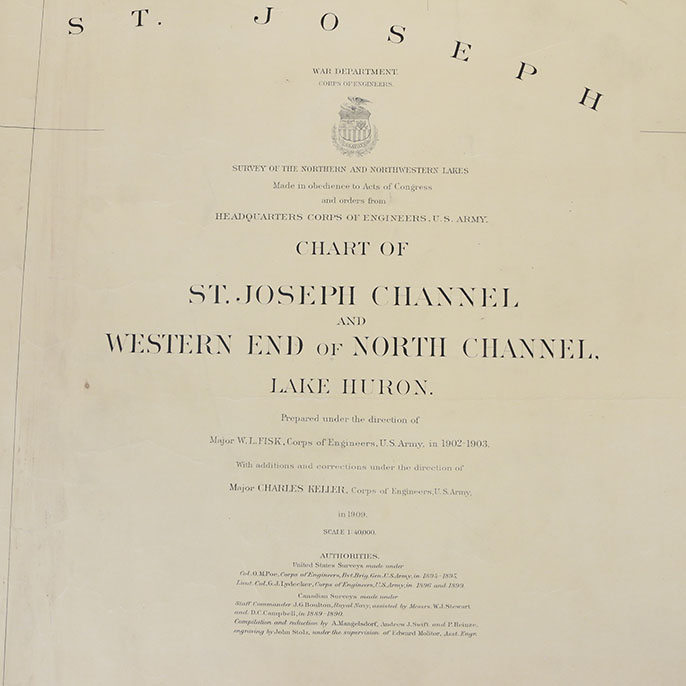 1909 Chart Map from War Department