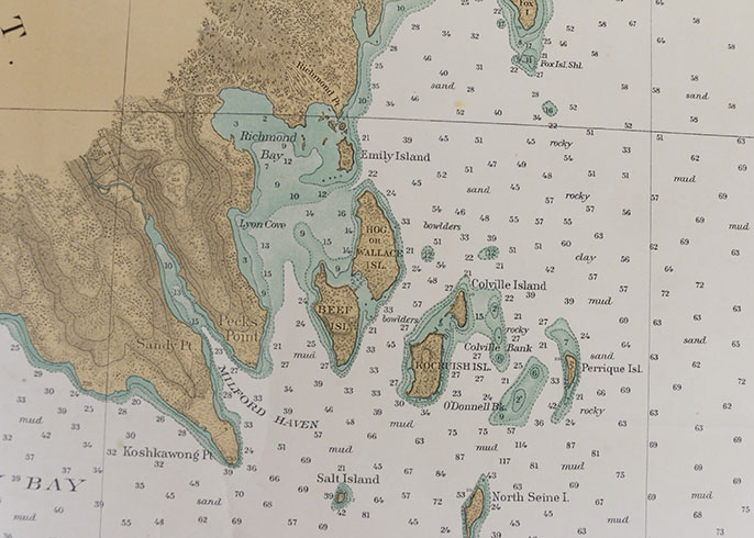 1909 Chart Map from War Department