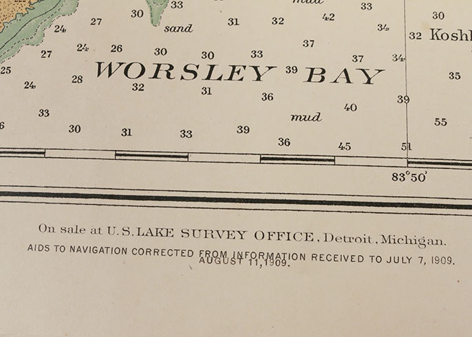 1909 Chart Map from War Department