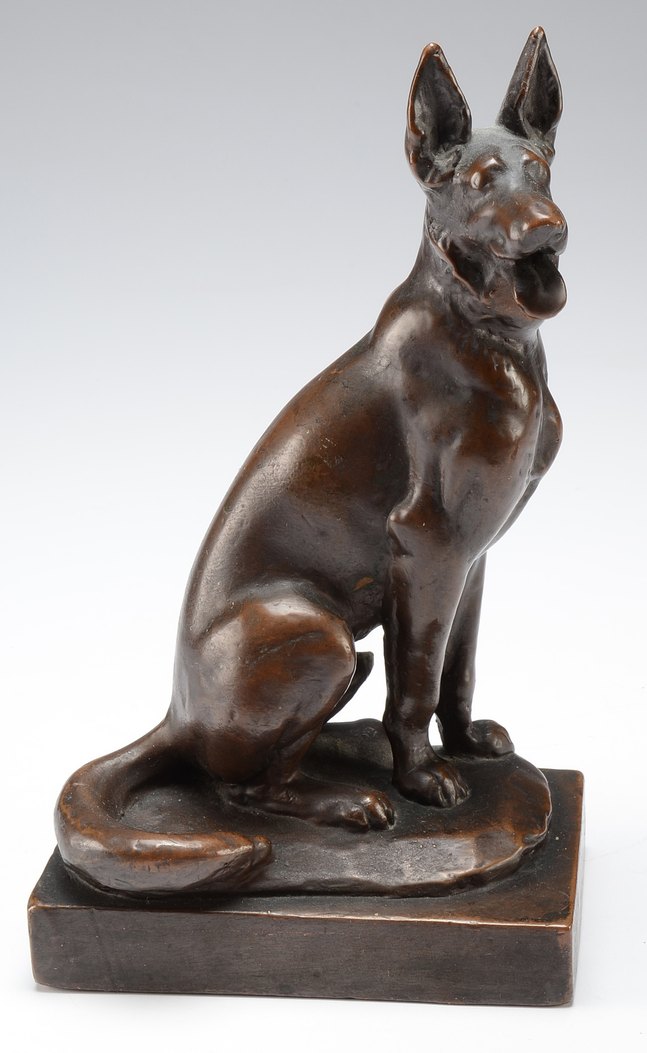 Pompeian Bronze Dog Bookends After Paul Herzel