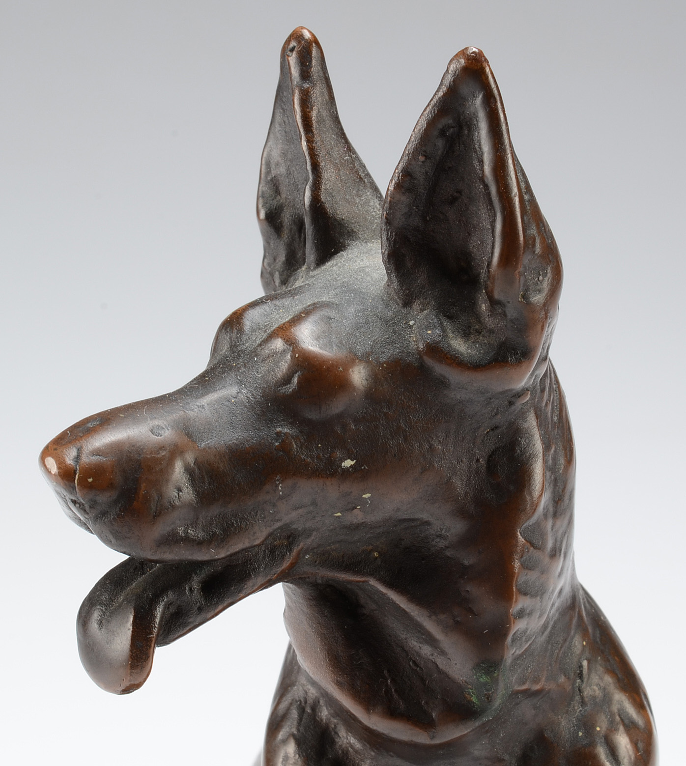 Pompeian Bronze Dog Bookends After Paul Herzel