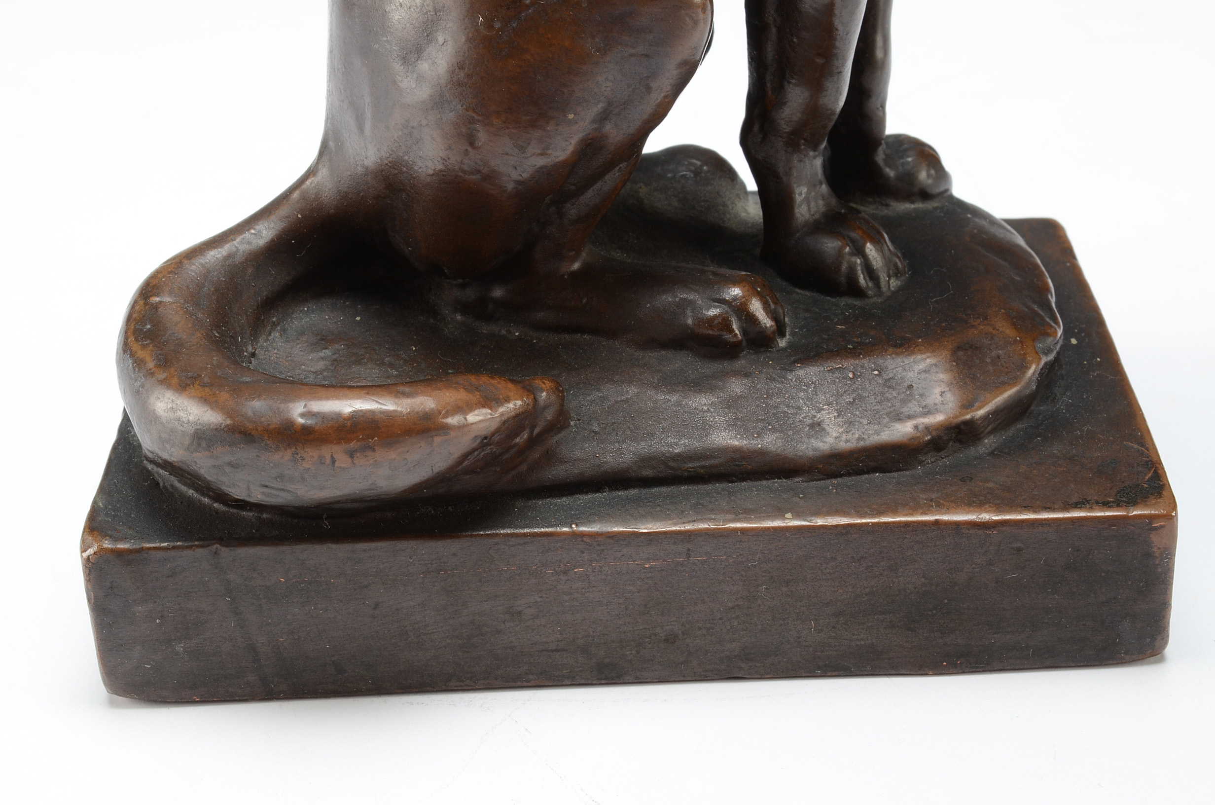 Pompeian Bronze Dog Bookends After Paul Herzel