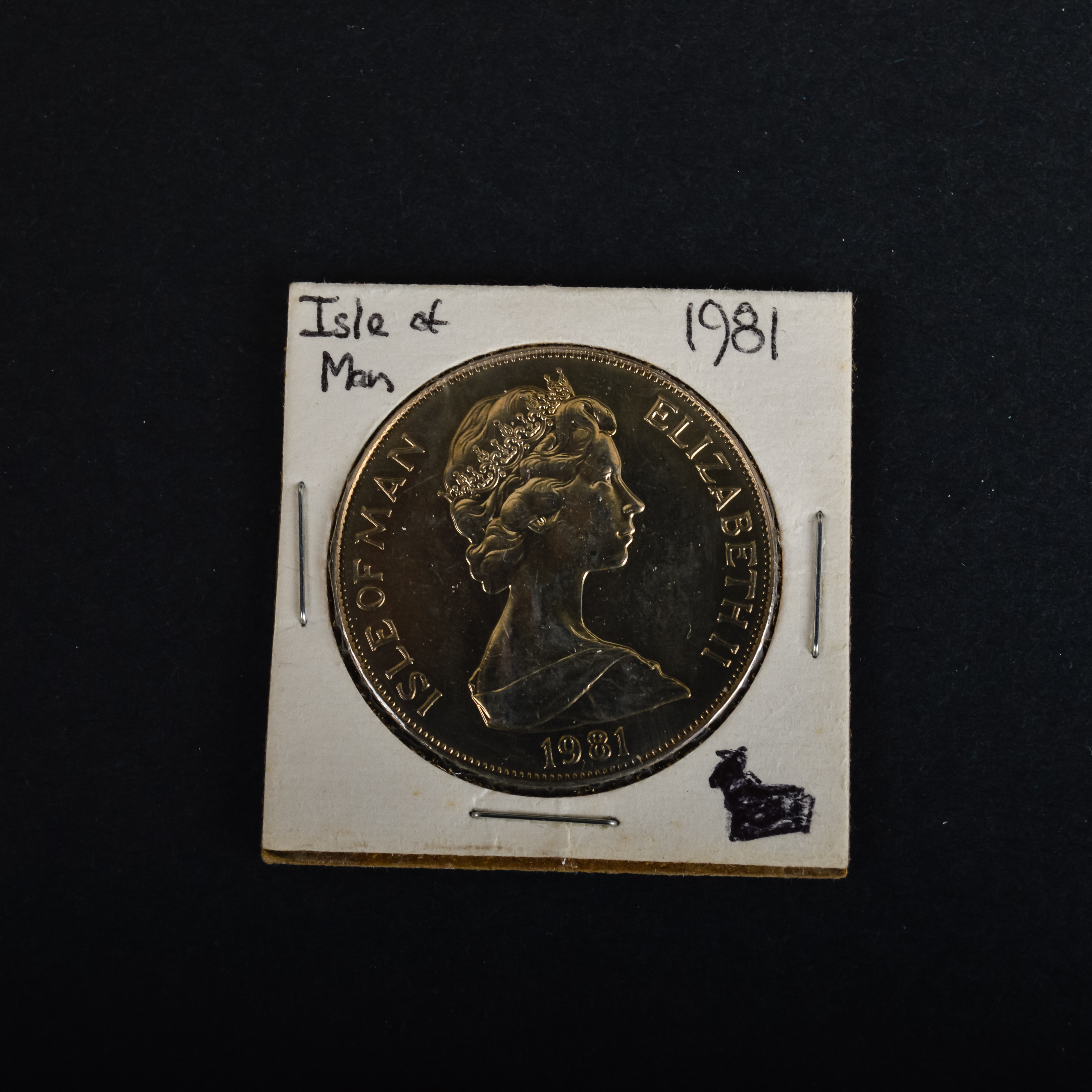 1974 and 1977 Queen Elizabeth II with 1980-81 Isle of Man One Crown Coins