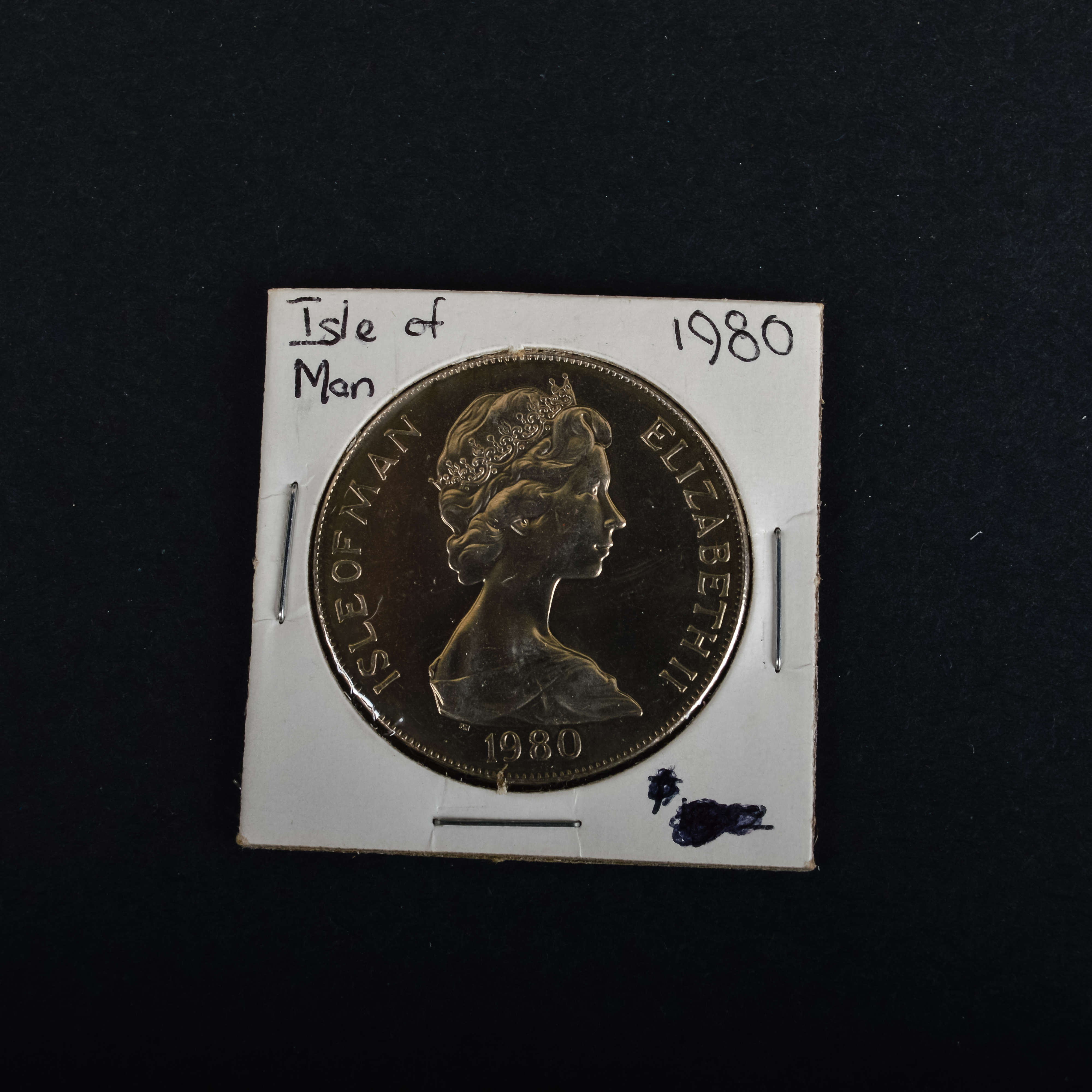 1974 and 1977 Queen Elizabeth II with 1980-81 Isle of Man One Crown Coins