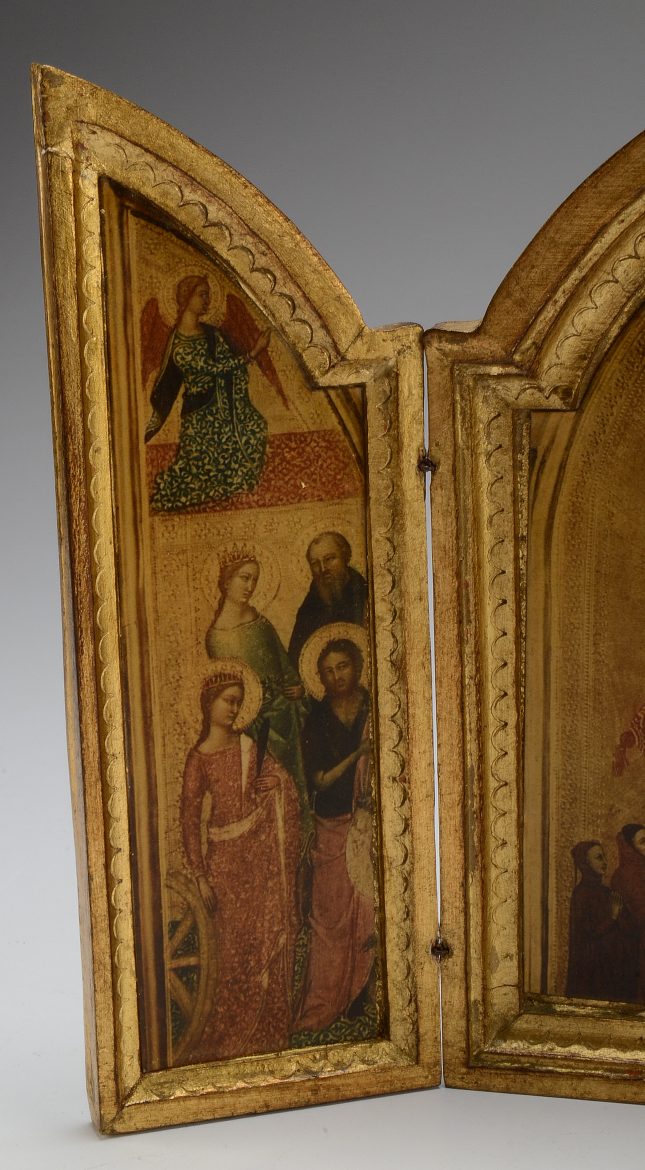 Vintage Florentine Triptych Icon