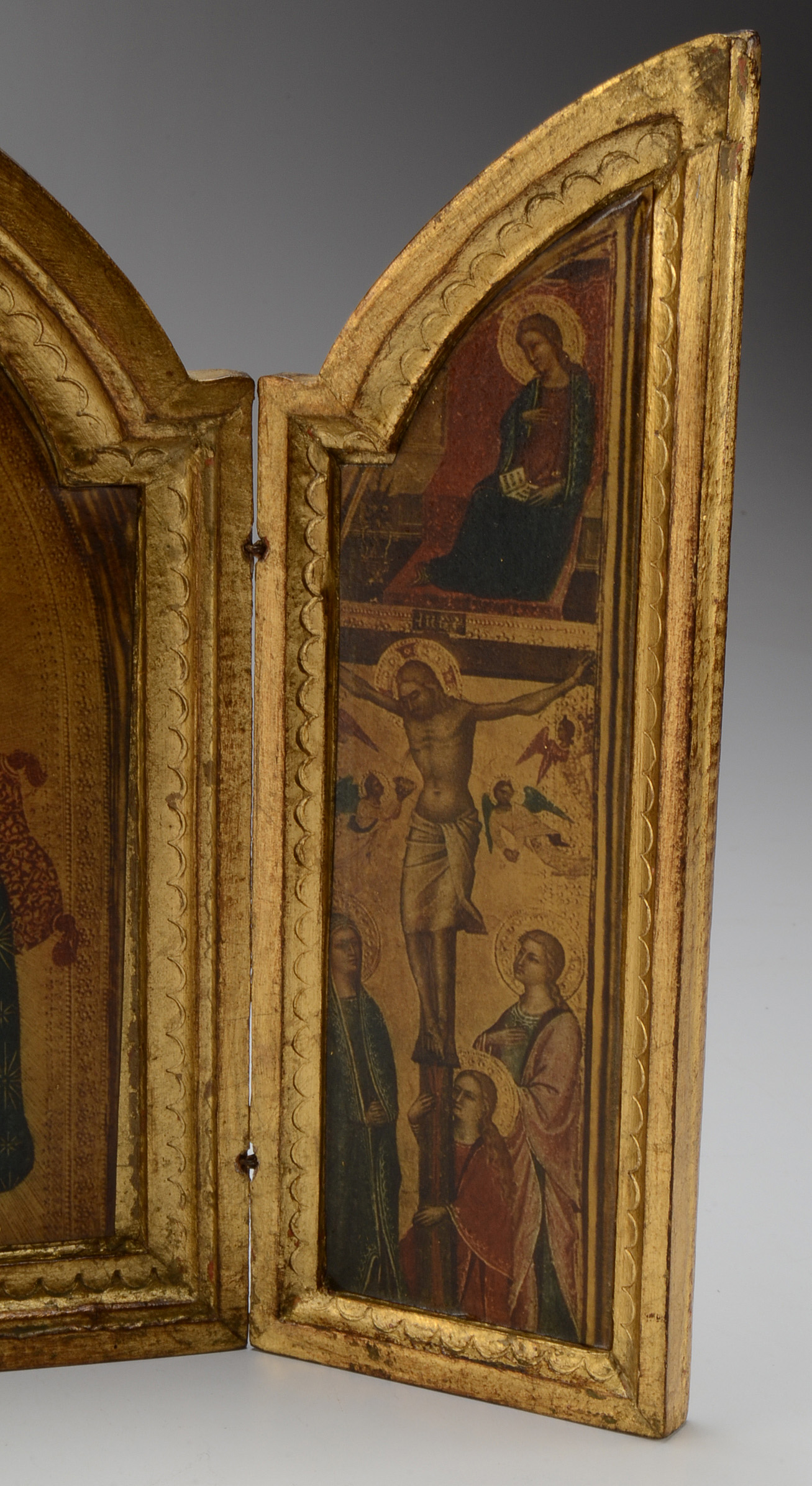 Vintage Florentine Triptych Icon